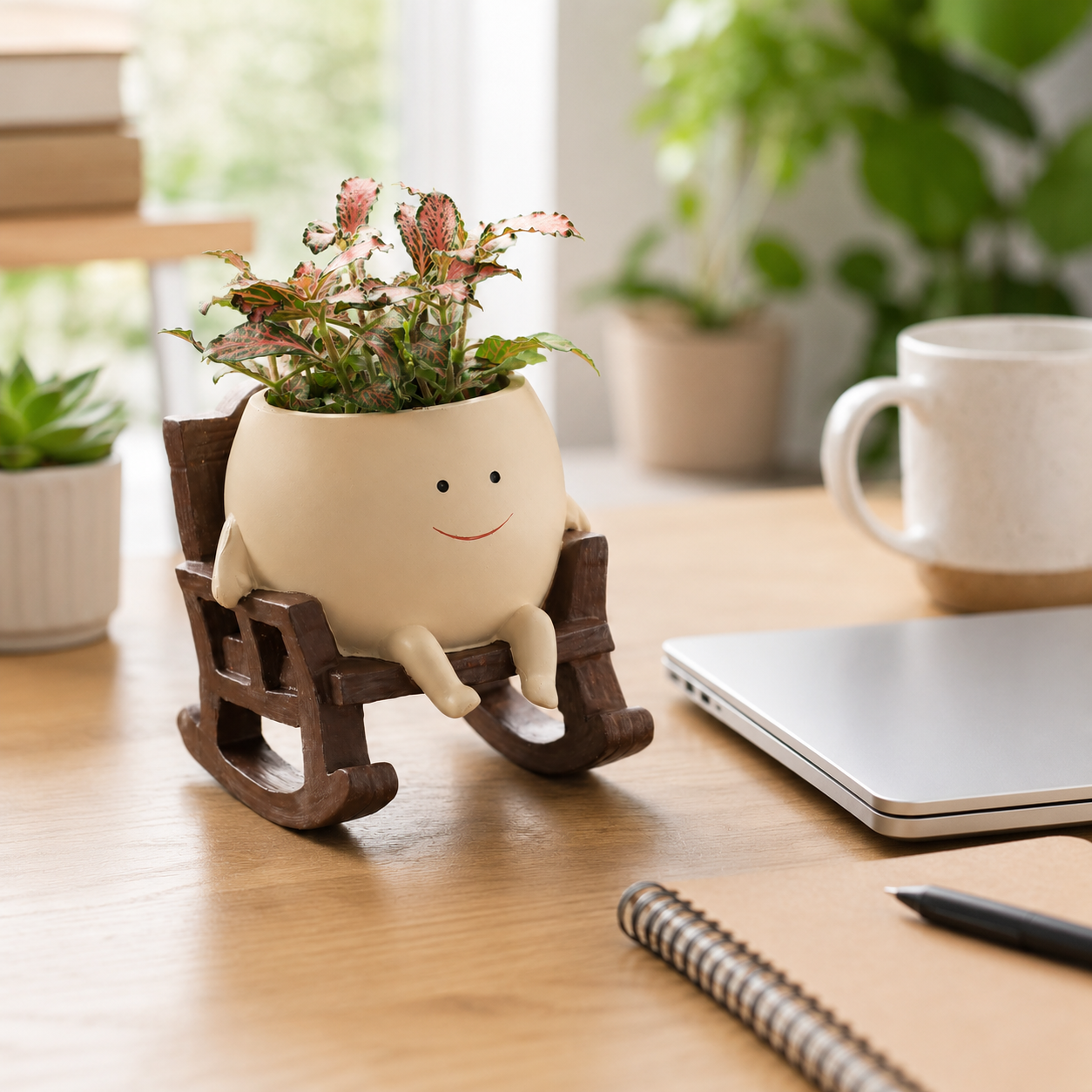 Snuggle Mugs Rocker Planter