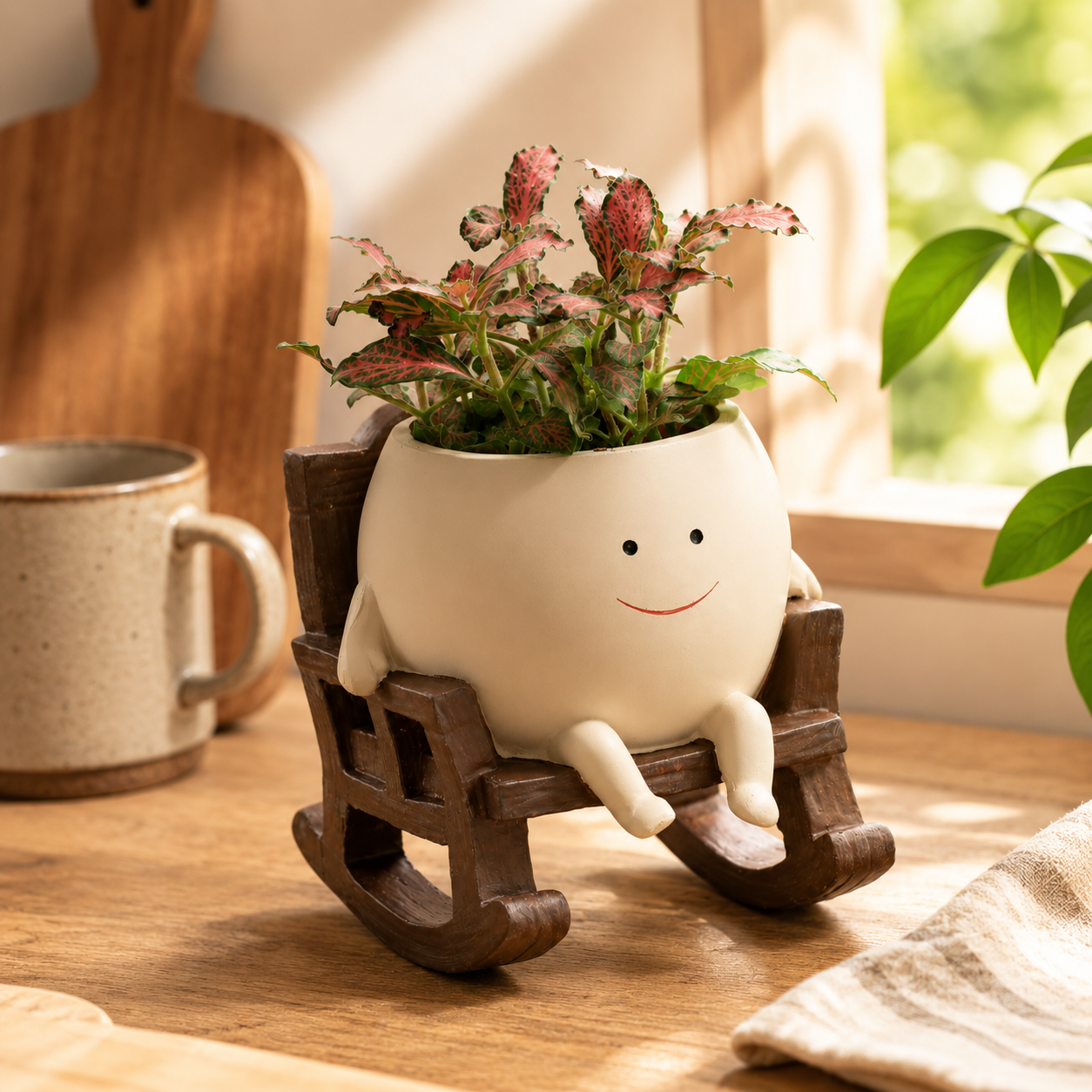 Snuggle Mugs Rocker Planter